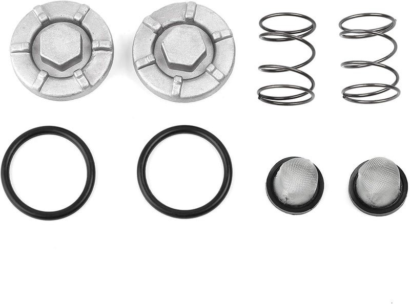 Minho Motorcycle Oil Drain Plug & Cap Filters Set in Aluminum & Rubber Material Compatible with Yamaha Nmax 155cc - Pack of 2 - Image 1